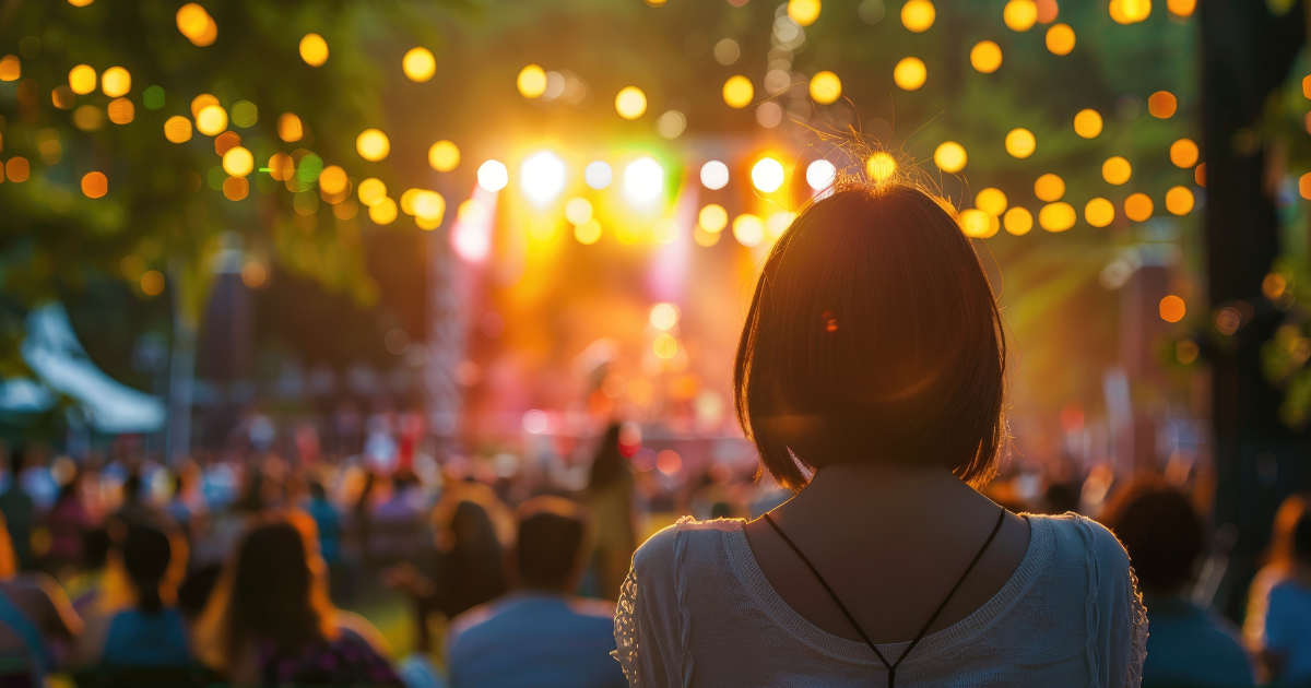 woman enjoying music festival