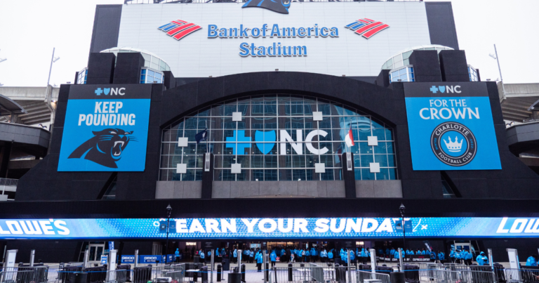 Evolv Express® Gen2 systems at the entrance of Bank of America Stadium
