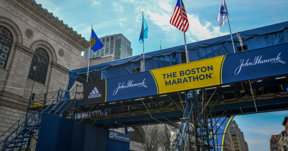 patriots day marathon finish line