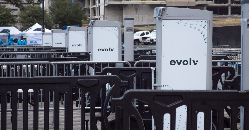Evolv Express Gen2 systesm at Bank Of America stadium ahead of the Carolina Panthers Week 17 matchup