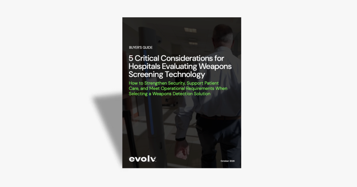 considerations for evaluating weapons detection systems for hospitals